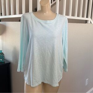 Tommy Bahama Tee Shirt Womens Size L Slub Knit Cotton Scoop Neck Casual Top